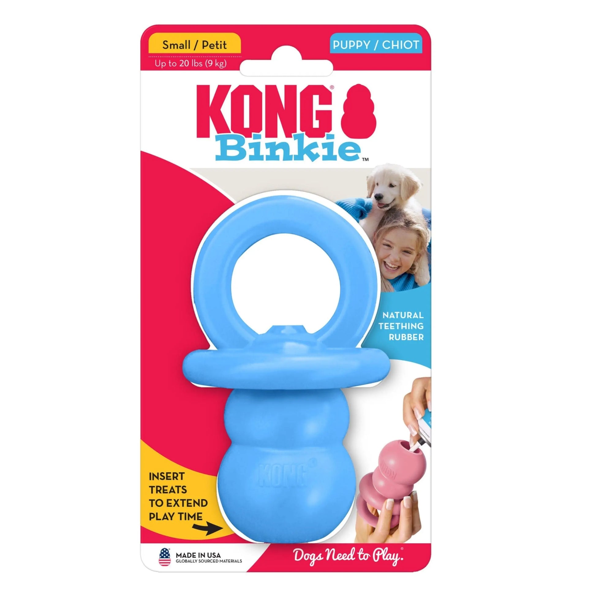 KONG Binkie Puppy Toy Assorted 1ea/SM KONG