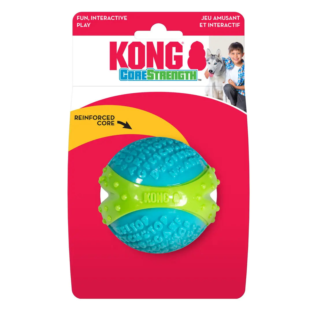 KONG Corestrength Dog Toy Ball Blue 1ea/LG KONG