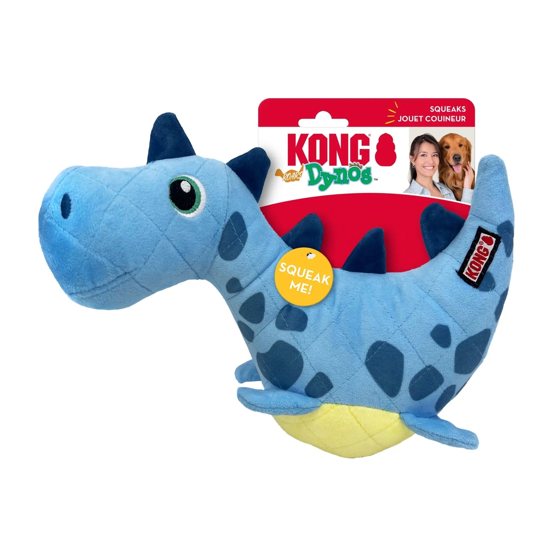 KONG Dynos Roars Dog Toy Blue, 1ea/MD/LG KONG