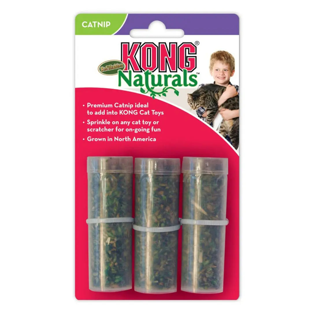 KONG Naturals Premium Catnip Refillable Tubes 1ea/9 g, 3 pk KONG