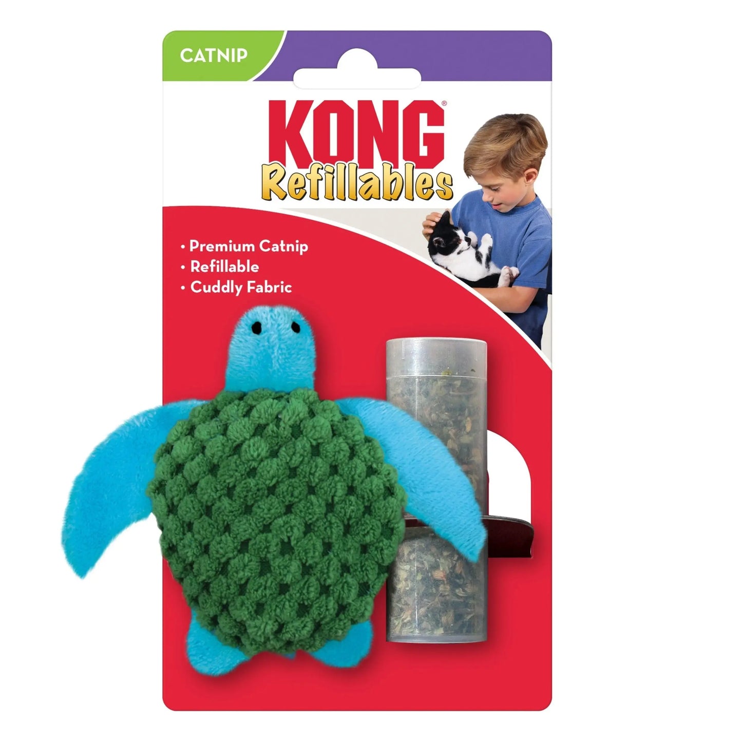 KONG Refillables Catnip Turtle Cat Toy Green 1ea/One Size KONG