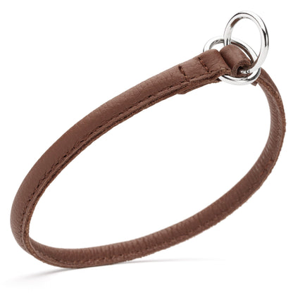Soft Leather Round Slip Collar