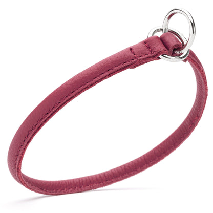 Soft Leather Round Slip Collar