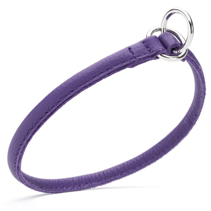 Soft Leather Round Slip Collar