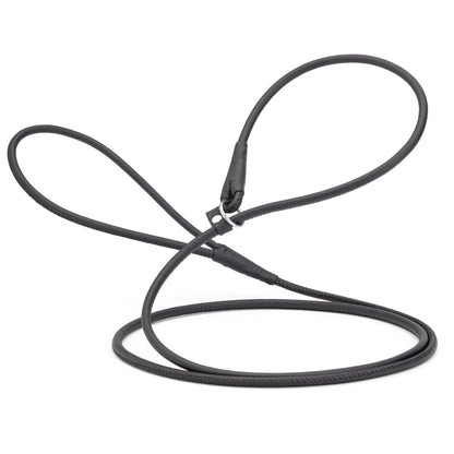 Soft Leather Round Slip Lead for Dogs