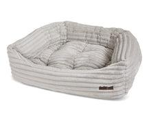 Luna Grey Napper Dog Bed with Bolsters
