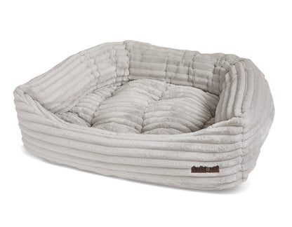 Luna Grey Napper Dog Bed with Bolsters