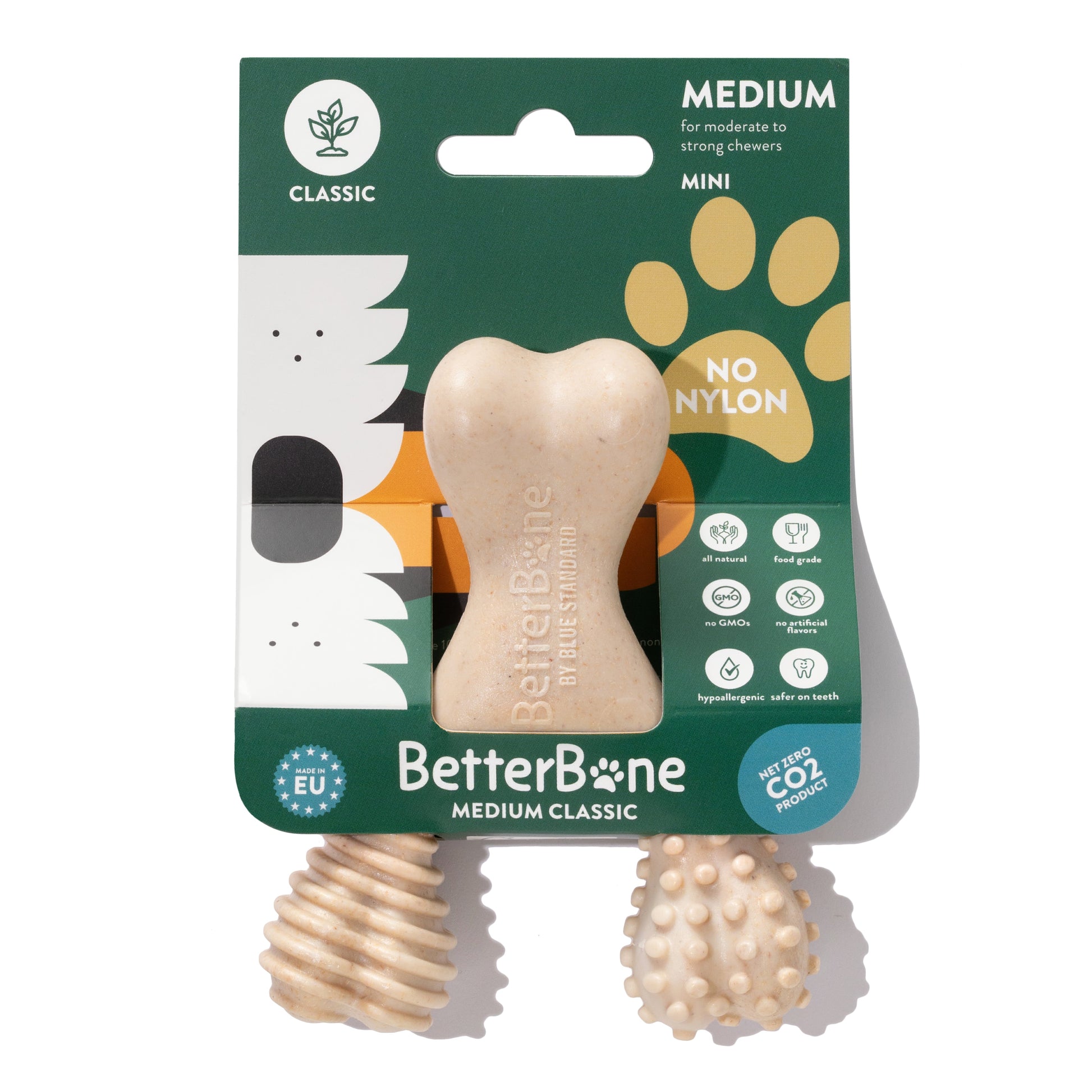 BetterBone Moderate dog chew toy made of natural eco-friendly material, suitable for small to medium dogs.