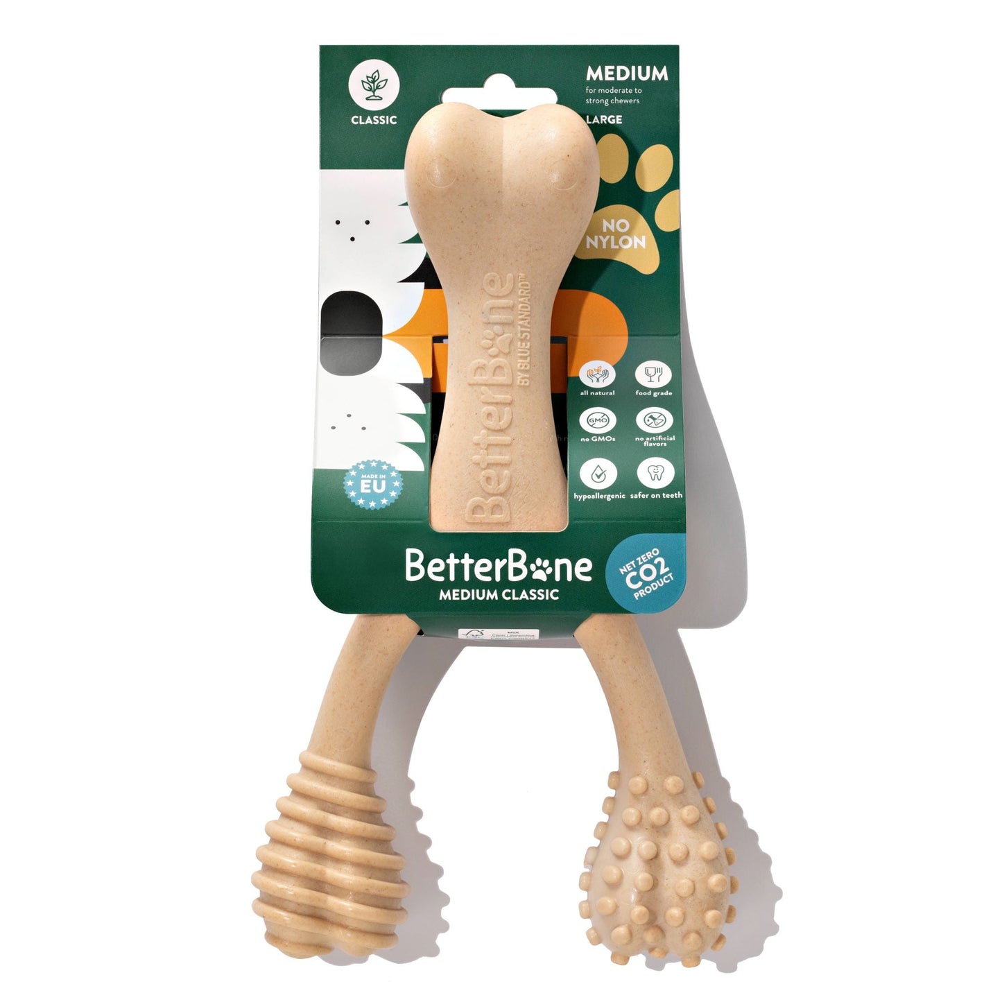 BetterBone MEDIUM Durability CHEW TOY: Perfect Chew for Everyday Chewers | Natural Ingredients, Eco-Friendly, Non-Toxic