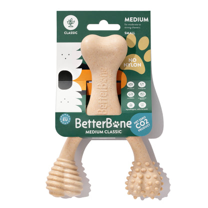 Medium-sized BetterBone Moderate dog chew toy from BetterBone All Natural Eco-Friendly Dog Chews & Bones, made for dogs to chew and play.