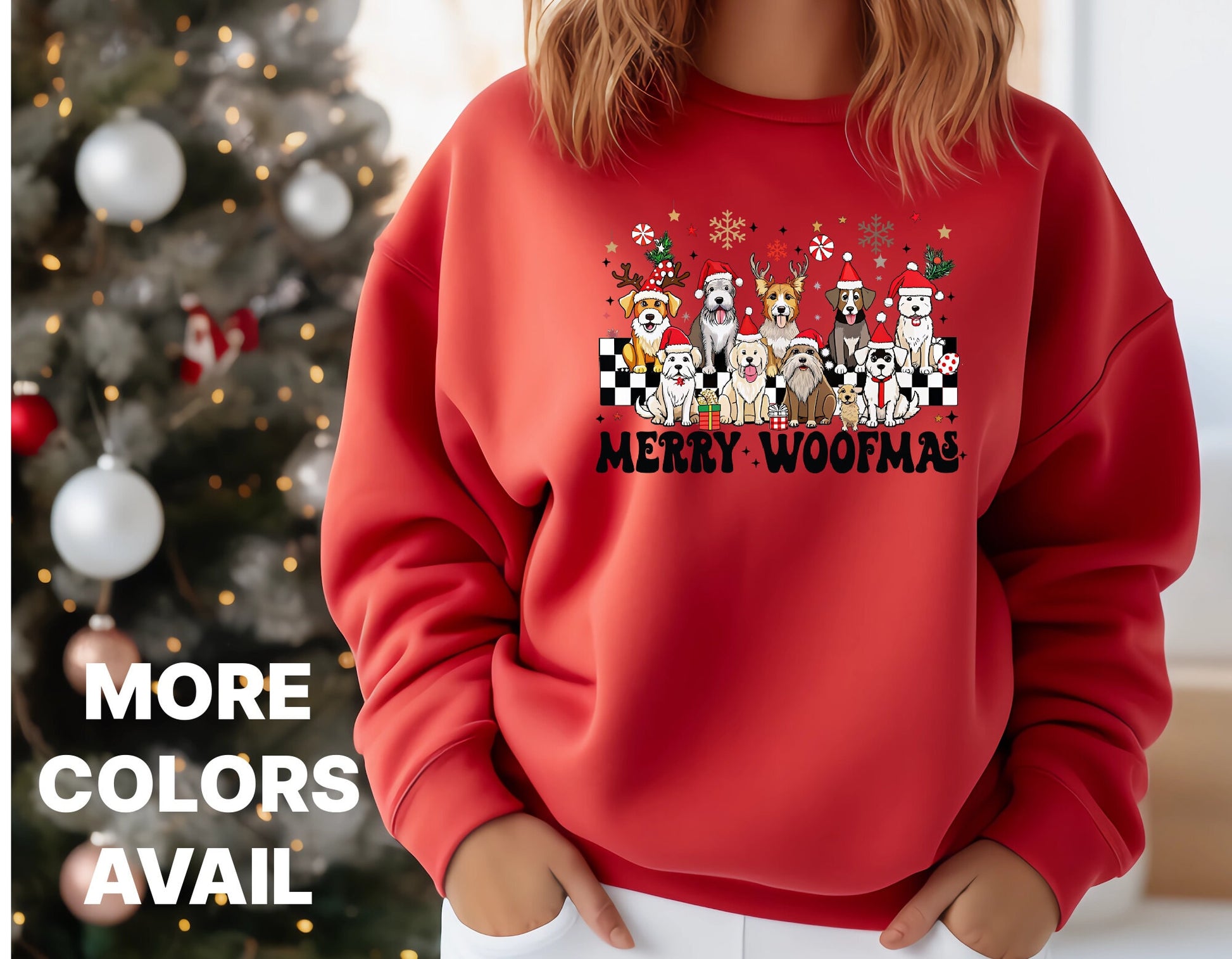 Holiday Merry Woofmas Dogs Crewneck Sweatshirt - Bark & Beyond