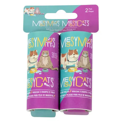 Messy Mutt Dog-Cat Lint Roller Replacement 2Pk Messy Mutts