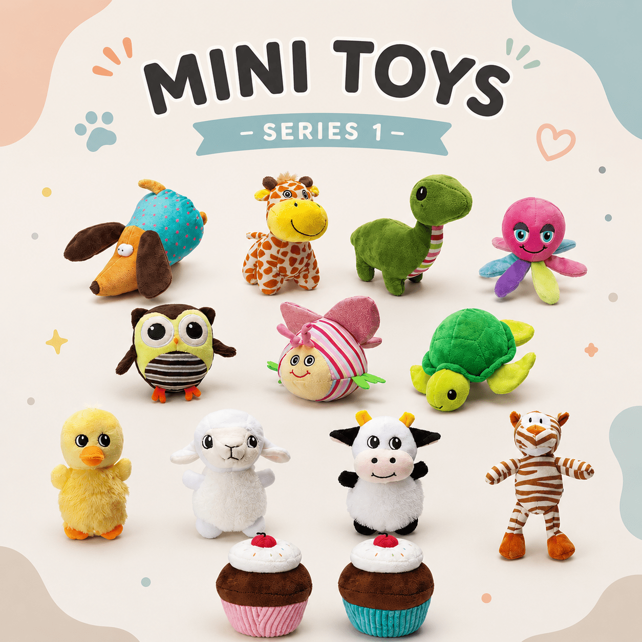 Mini Plush Dog Toy Collection - Series 1