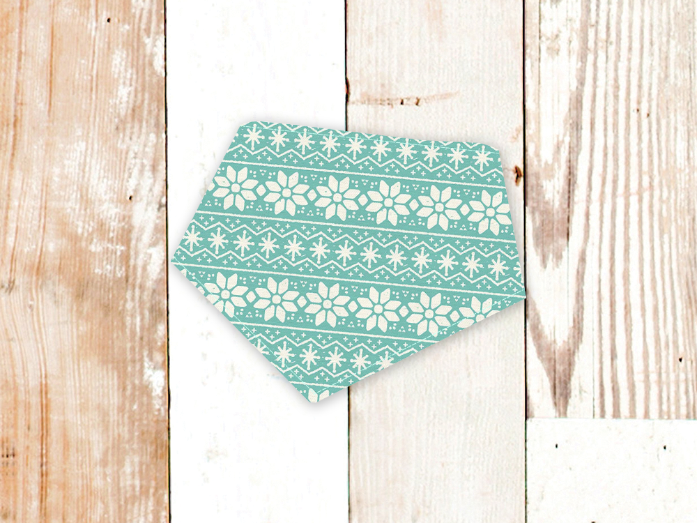 "Mint Fair Isle" Dog Bandana