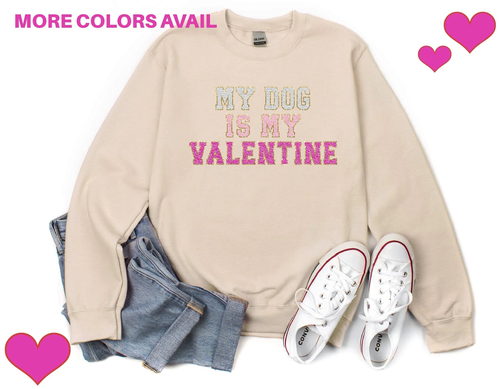 My Dog is My Valentine Full Color Sweatshirt Hunter K9