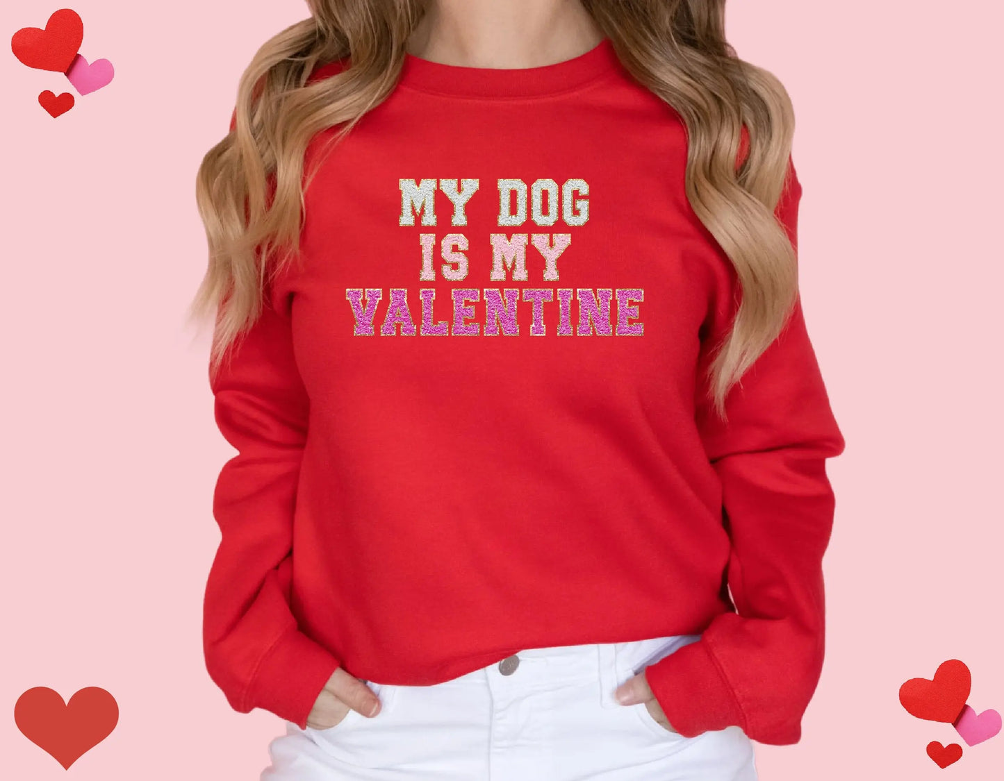 My Dog is My Valentine Full Color Sweatshirt Hunter K9