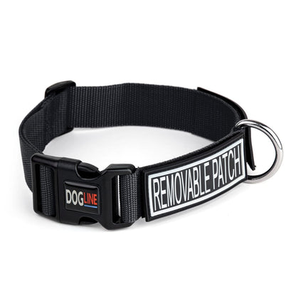 Dogline Omega Nylon Dog Collar with Space for Removable Patches