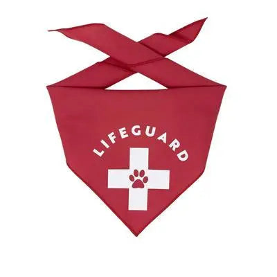 Nautical Lifeguard Dog Bandana.