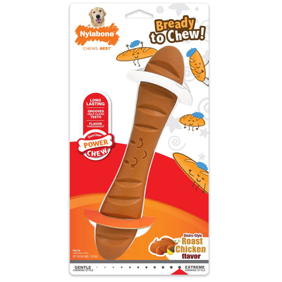 Nylabone Power Chew Baguette Dog Toy Chicken 1ea/Large/Giant - Up To 50 lb Nylabone