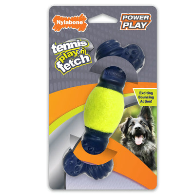 Nylabone Power Play Tennis Play 'n Fetch Interactive Dog Toy 1ea Nylabone