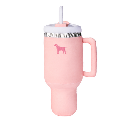 Pup Cup Tumbler Plush Squeaky Dog Toy- Ideal Birthday Dog Toy Gift