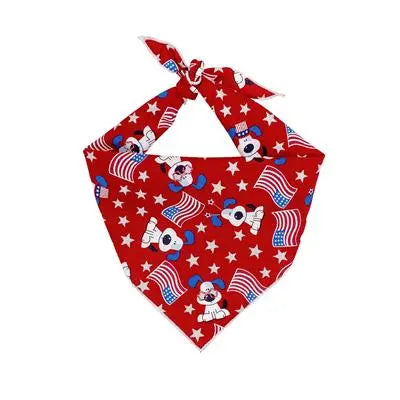 Patriotic Red Dog Bandana.