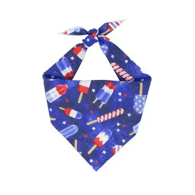 Popsicles Patriotic Dog Bandana.