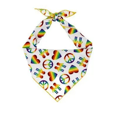 Peace Love Pride | Rainbow | Dog Bandana.