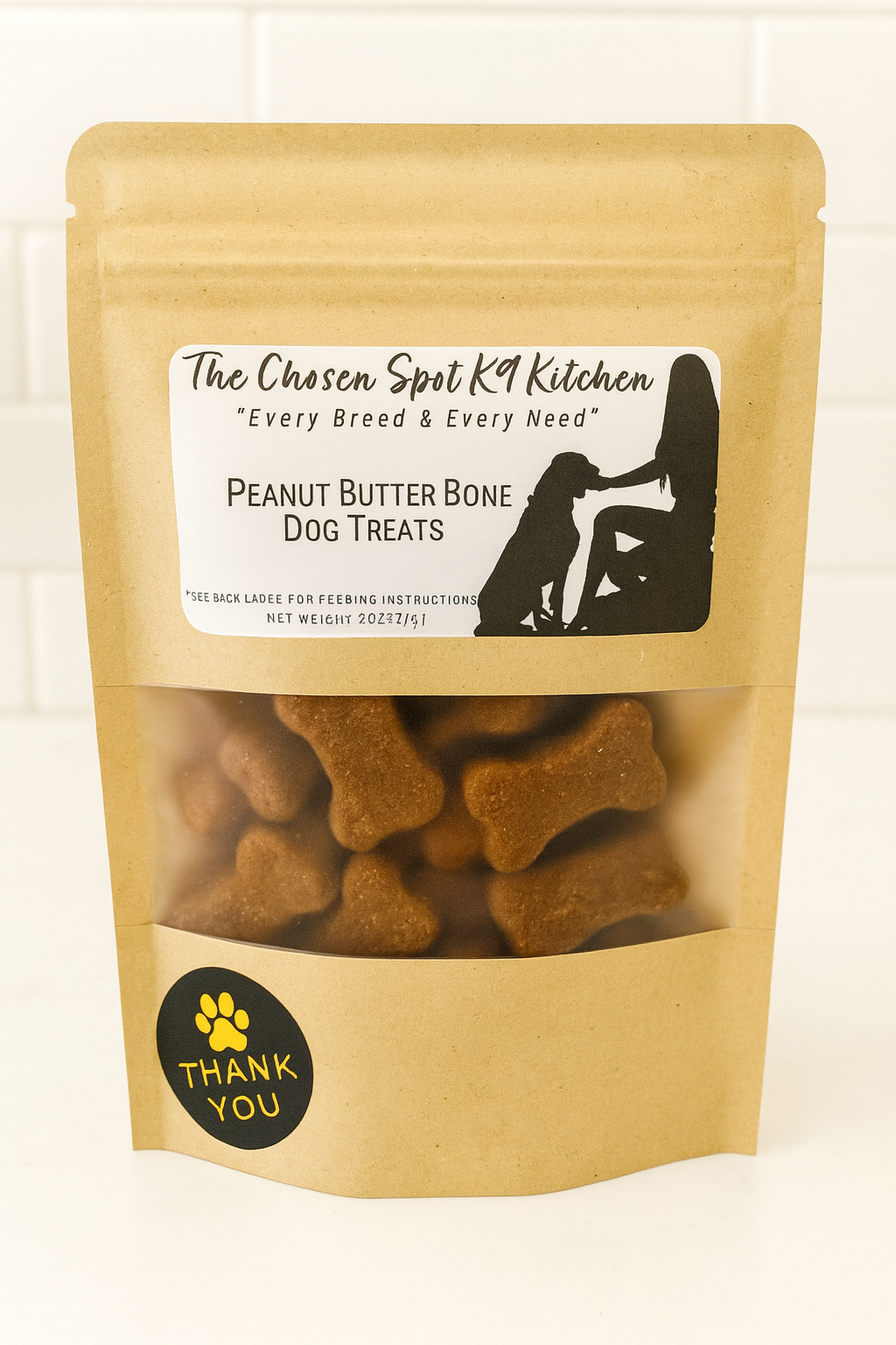 Peanut Butter Bones🥜 Handmade Organic Dog Treats