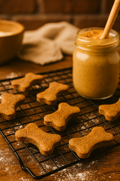 Peanut Butter Bones🥜 Handmade Organic Dog Treats