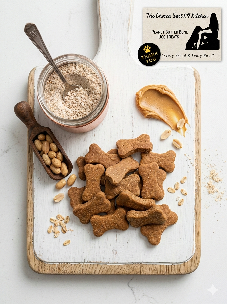 Peanut Butter Bones🥜 Handmade Organic Dog Treats