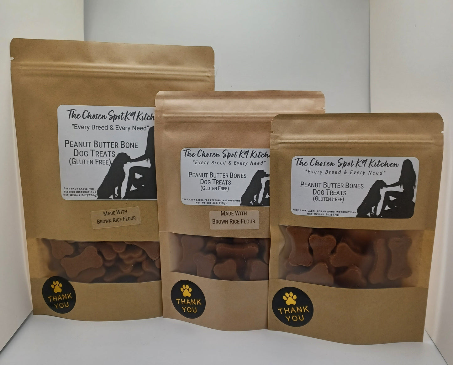 Gluten-Free Peanut Butter Bones 🥜 Handmade Organic Gluten-Free Dog Treats
