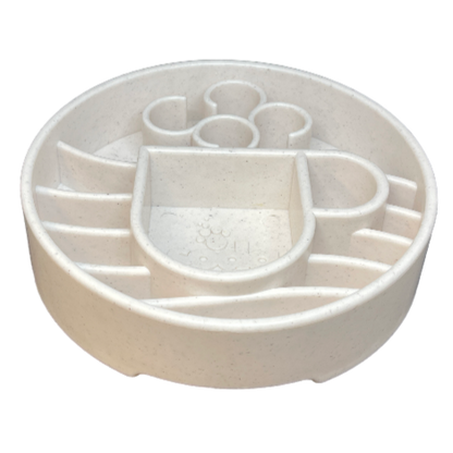 SodaPup Java eBowl deep slow feeder dog bowl for enrichment, made in the USA, featuring a durable ceramic design with textured surface.