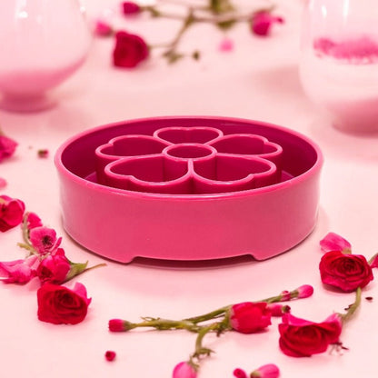 Flower eBowl Deep Slow Feeder Dog Bowl for Enrichment | USA Made