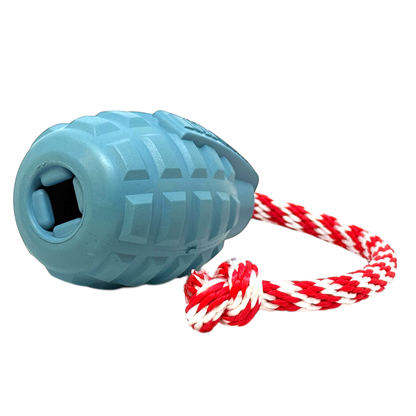 USA-K9 Grenade Rubber Dog Toy - Chew, Treat Dispenser & Tug Toy | USA