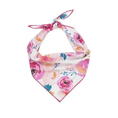 Pink Floral Bandana.