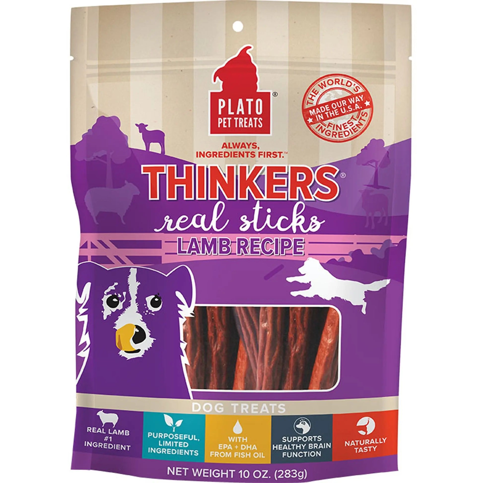 Plato Dog Thinkers Lamb 10oz. Plato Pet Treats