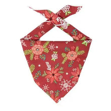 Poinsettia Christmas Dog Bandana Hunter K9
