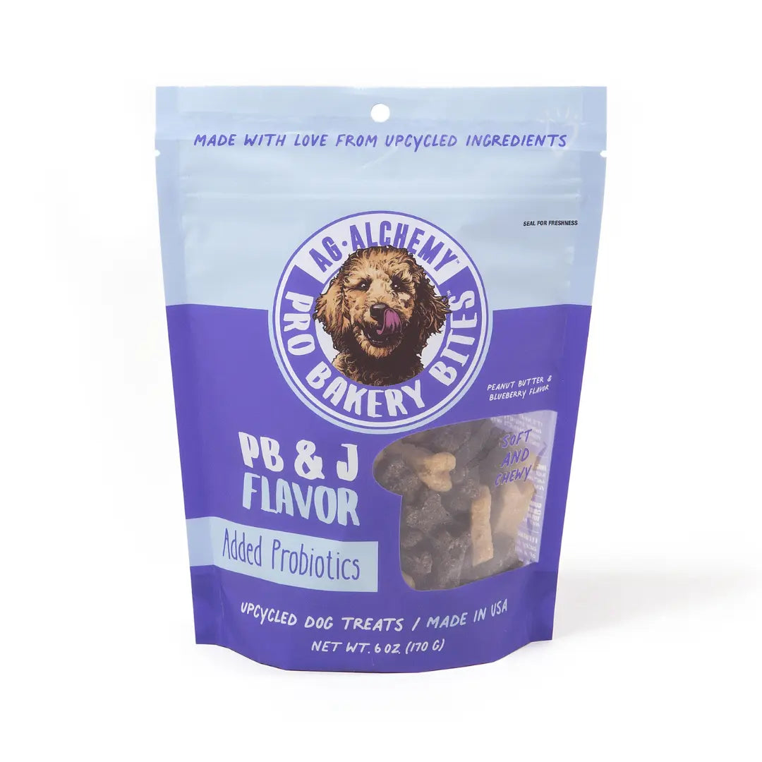 Pro Bakery Bites Soft & Chewy Dog Treats - PB&J Bites 6oz Ag-Alchemy Animal Nutrition