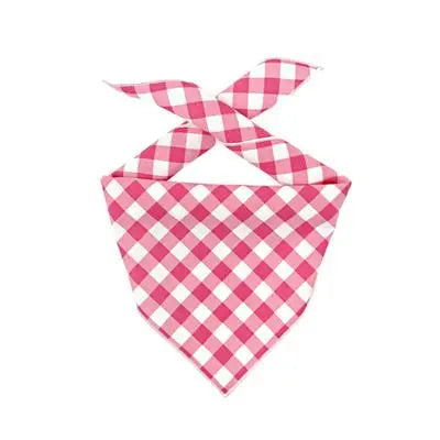 Raspberry Gingham Valentine Dog Bandana Hunter K9