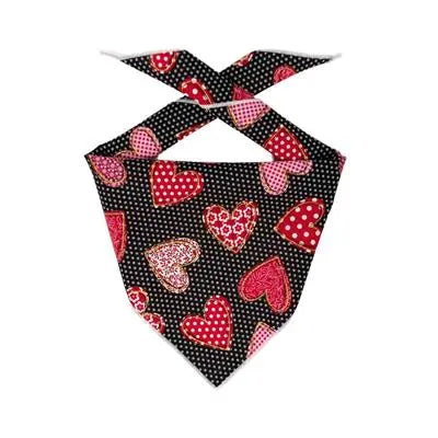 Red Hearts Valentine Dog Bandana Hunter K9