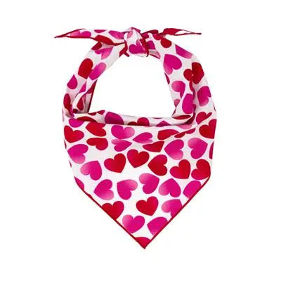 Red Hearts & Pink Ombre Heart Valentine Dog Bandana Hunter K9