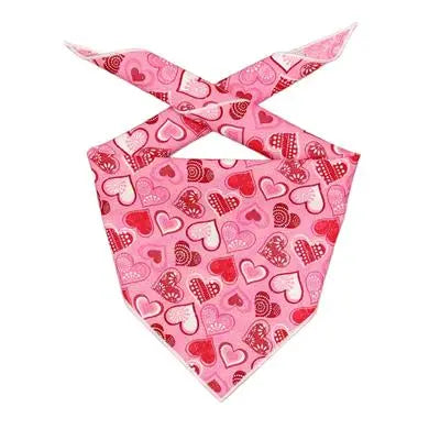 Red Hearts & Pink Sparkle Valentine Dog Bandana Hunter K9