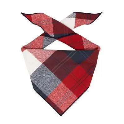 Red & Navy Flannel Dog Bandana.