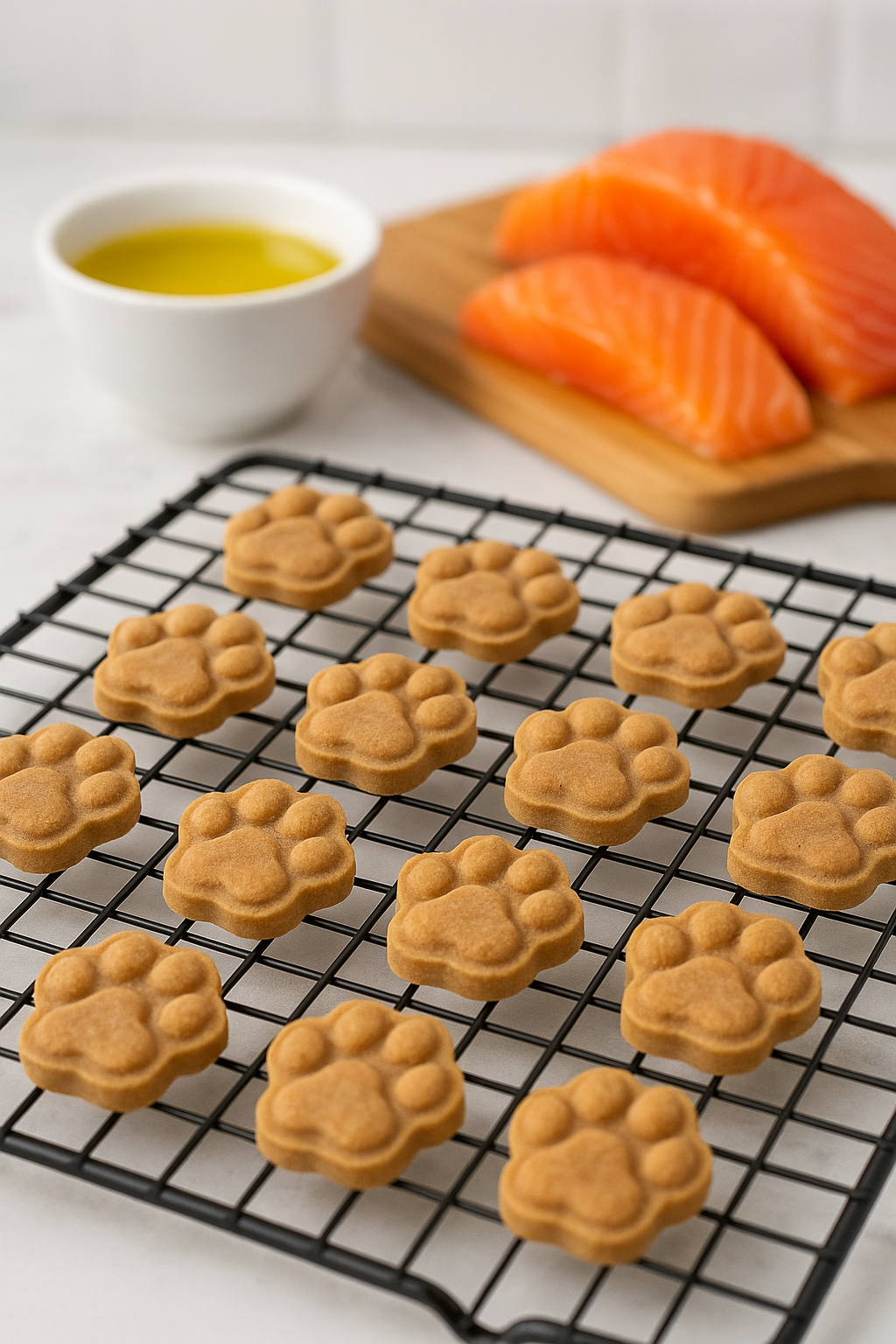 Salmon Paws 🐾 Handmade Organic Gluten-Free Dog Treats