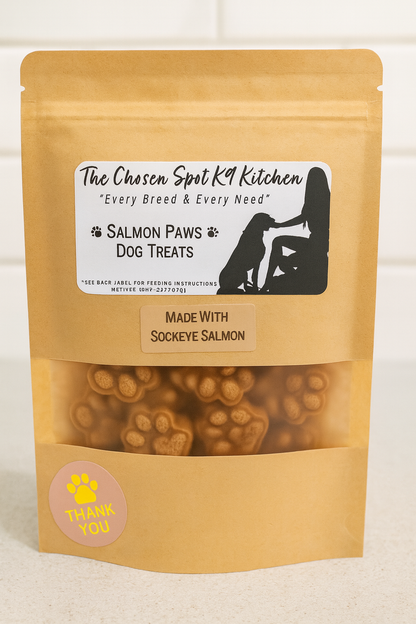 Salmon Paws 🐾 Handmade Organic Gluten-Free Dog Treats