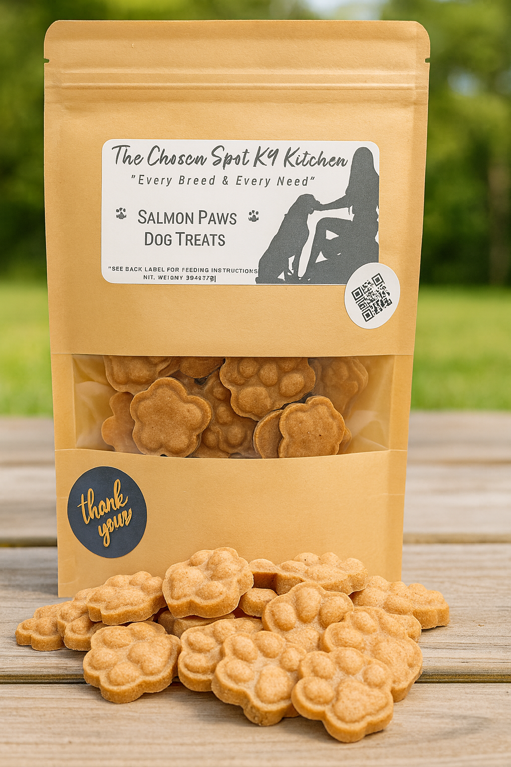 Salmon Paws 🐾 Handmade Organic Gluten-Free Dog Treats
