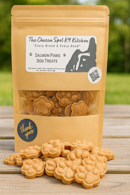 Salmon Paws 🐾 Handmade Organic Gluten-Free Dog Treats