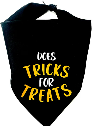 Does Tricks for Treats Halloween Dog Bandana