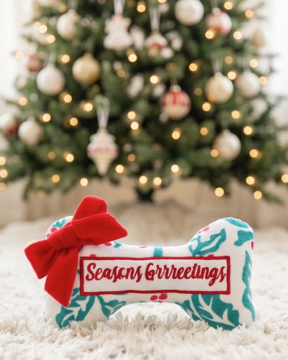 Starbarks Puppermint Mocha Holly Cup & Bone | Christmas Dog Toys